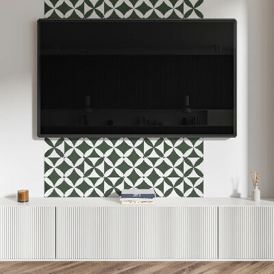 Rectangular bathroom wall panel Geometric checkerboard pattern