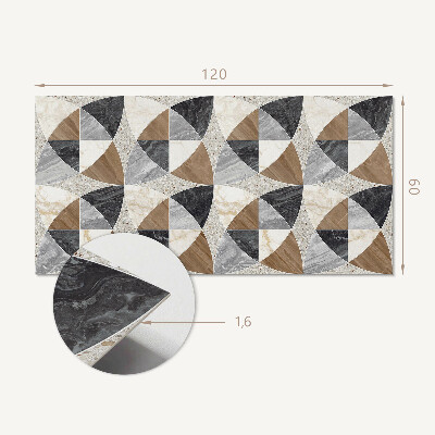Rectangular wall panel Geometric tile pattern