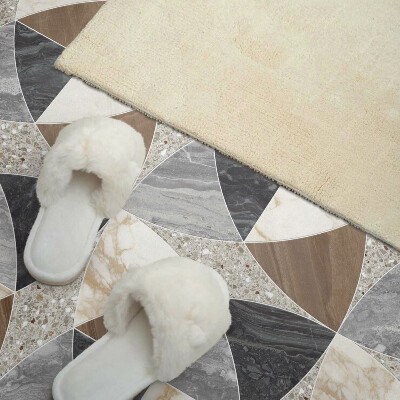 Rectangular wall panel Geometric tile pattern