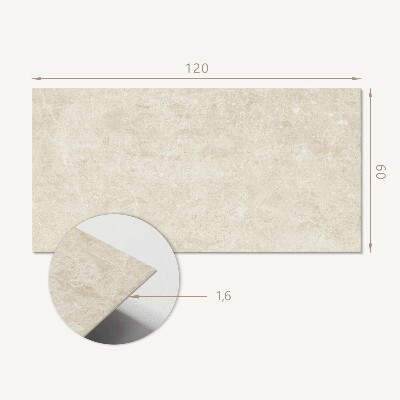 Rectangular decorative wall panel Light stone in a natural style