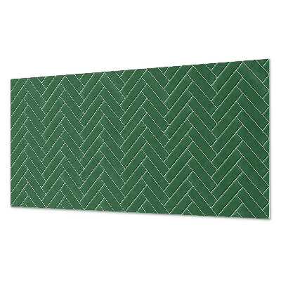 Rectangular wall panel Herringbone motif on ceramics
