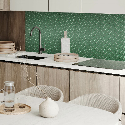 Rectangular wall panel Herringbone motif on ceramics