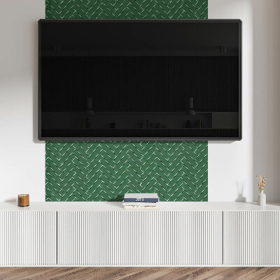 Rectangular wall panel Herringbone motif on ceramics