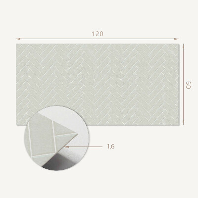 Rectangular bathroom wall panel Herringbone Motif