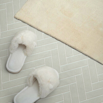 Rectangular bathroom wall panel Herringbone Motif