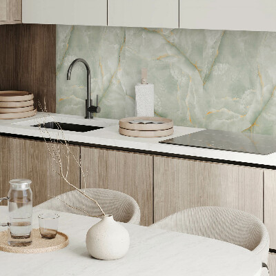 Rectangular bathroom wall panel Marble structure in a natural style