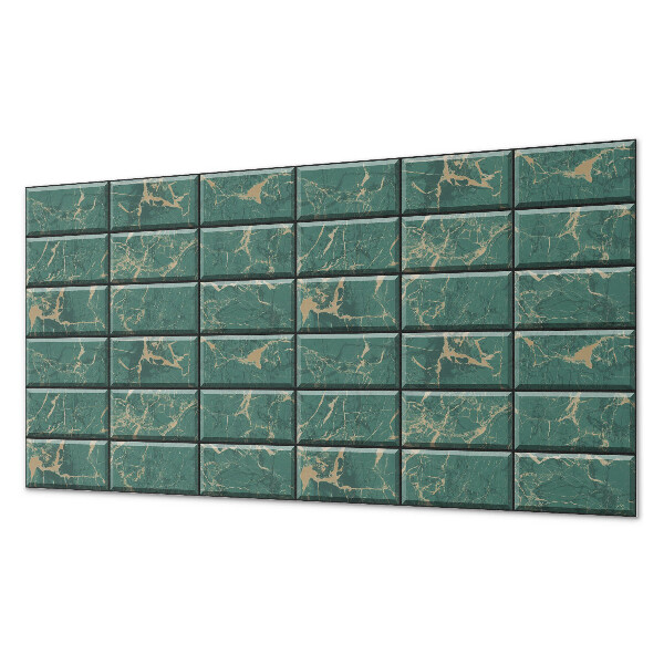Rectangular bathroom wall panel Marble tiles in a modern style
