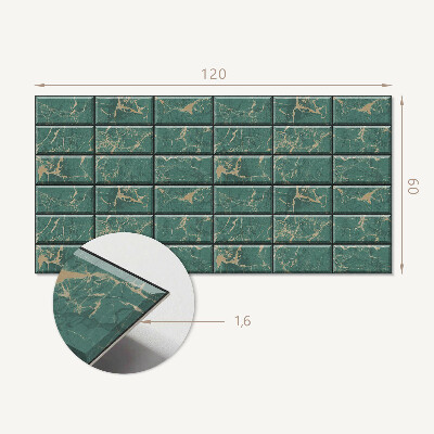 Rectangular bathroom wall panel Marble tiles in a modern style