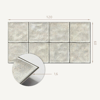 Rectangular wall panel Ceramic tile pattern