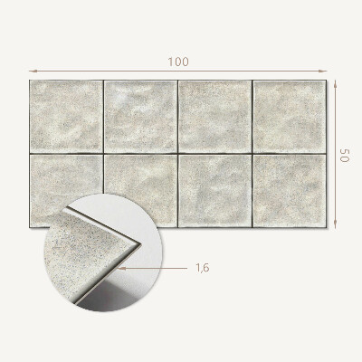 Rectangular wall panel Ceramic tile pattern