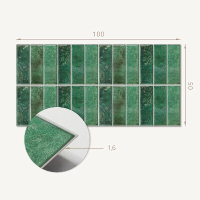 Rectangular decorative wall panel Vertical tile patterns