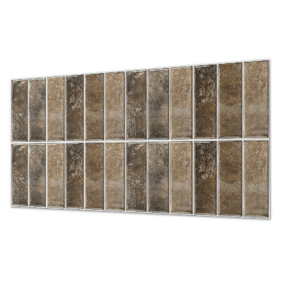 Rectangular wall panel Vertical striped tiles