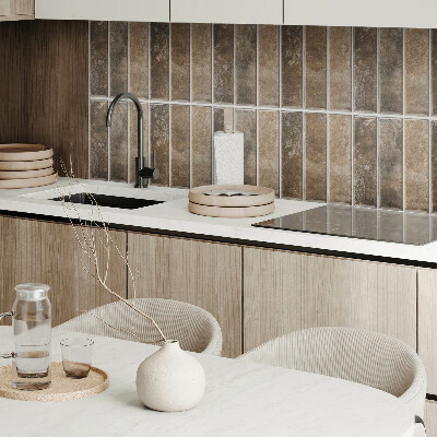 Rectangular wall panel Vertical striped tiles