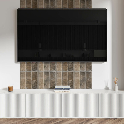 Rectangular wall panel Vertical striped tiles