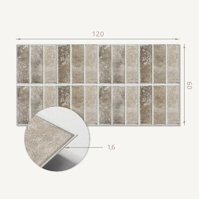 Rectangular bathroom wall panel Geometric tiles