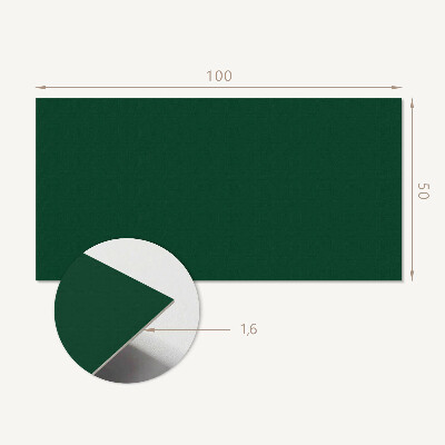 Rectangular wall panel Dark Green Shade