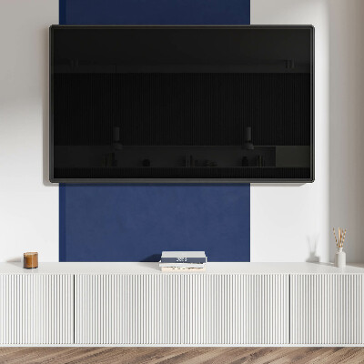 Rectangular wall panel Navy Blue Graphic Motif