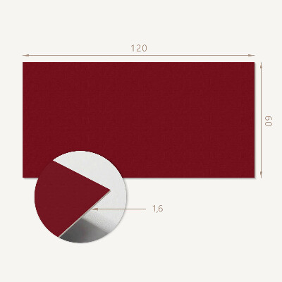 Rectangular bathroom wall panel Burgundy Accent