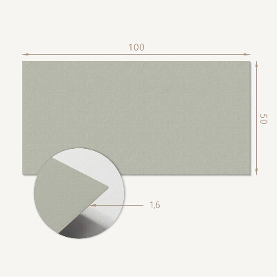Rectangular wall panel Gray-green shade