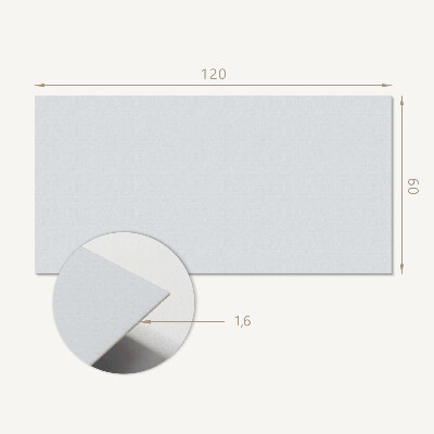 Rectangular wall panel White motif