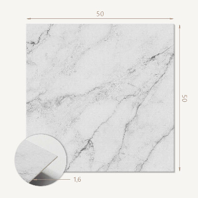 Pvc wall panel square The elegance of white marble