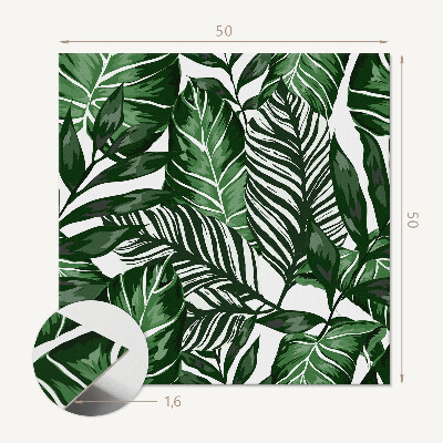 Wall panel square Tropical Leaf Pattern
