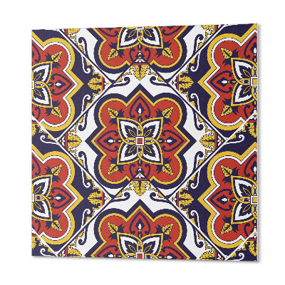 Wall panel square Decorative flowers with intricate patterns
