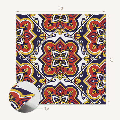 Wall panel square Decorative flowers with intricate patterns