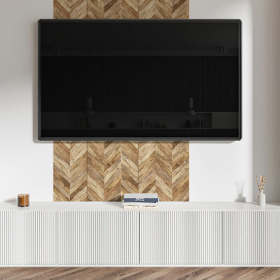 Pvc wall panel square Wooden herringbone pattern