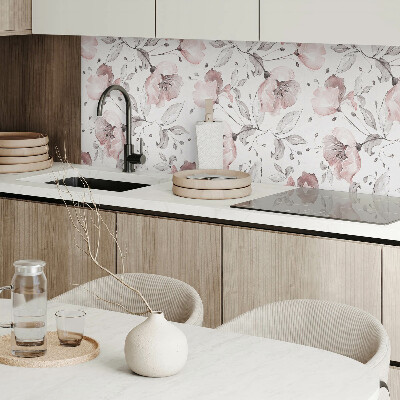 Wall paneling Watercolor flower pattern