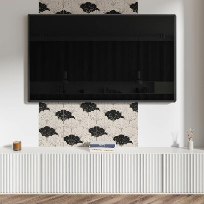 Wall panel square Artistic composition of leaves