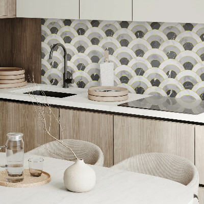 Pvc wall panel square Stylish wavy arches in a modern version