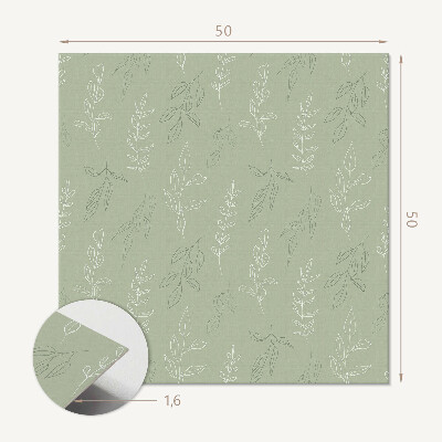 Wall panel square Plant motif