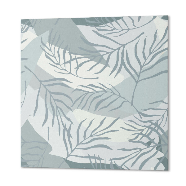 Wall panel square Tropical leaves in an artistic approach