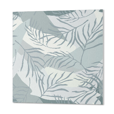 Wall panel square Tropical leaves in an artistic approach