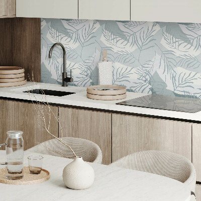 Wall panel square Tropical leaves in an artistic approach