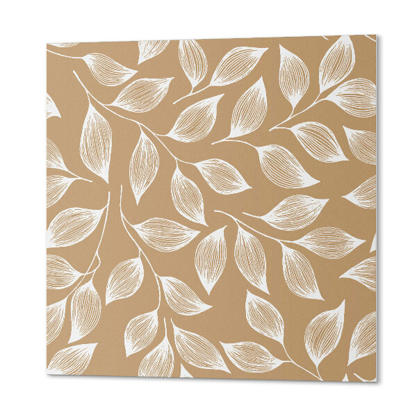 Wall paneling Leafy pattern on texture