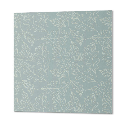 Wall panel square Leaf motif on a light background