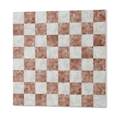 Wall paneling Stylish marble checkerboard pattern
