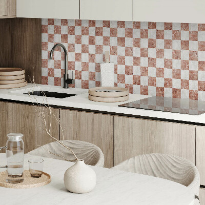 Wall paneling Stylish marble checkerboard pattern