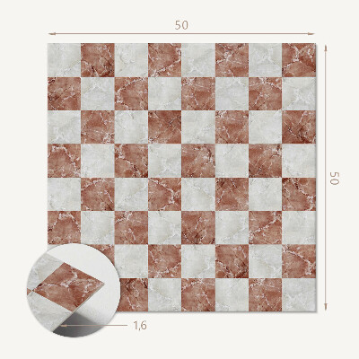 Wall paneling Stylish marble checkerboard pattern