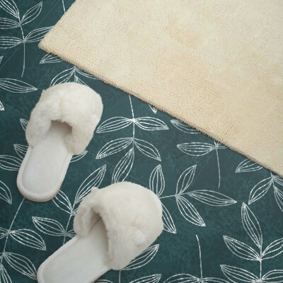 Wall panel square Leaves with a textured background