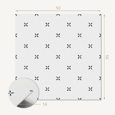 Wall panel square Stylish cross stitch pattern