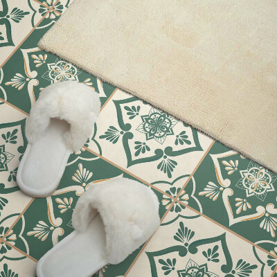Wall panel square Floral pattern on glaze