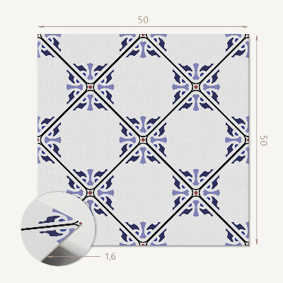 Pvc wall panel square Floral Pattern Style