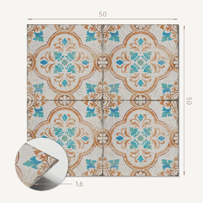 Pvc wall panel square Floral decorative motif