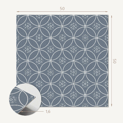 Pvc wall panel square A motif of rich floral ornaments