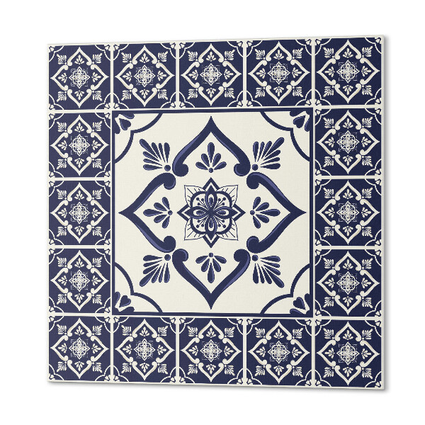 Wall panel square Plant motifs in a harmonious arrangement