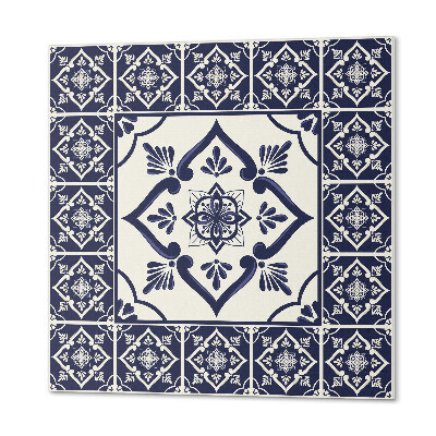 Wall panel square Plant motifs in a harmonious arrangement