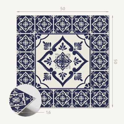 Wall panel square Plant motifs in a harmonious arrangement